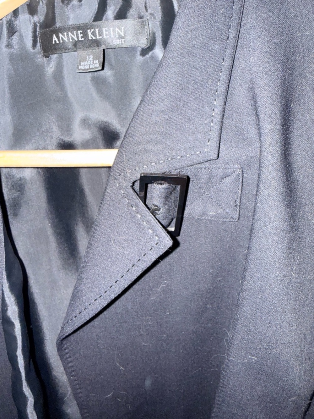 Anne Klein Black Tailored Jacket with Buckle Detail - Picture 4 of 4